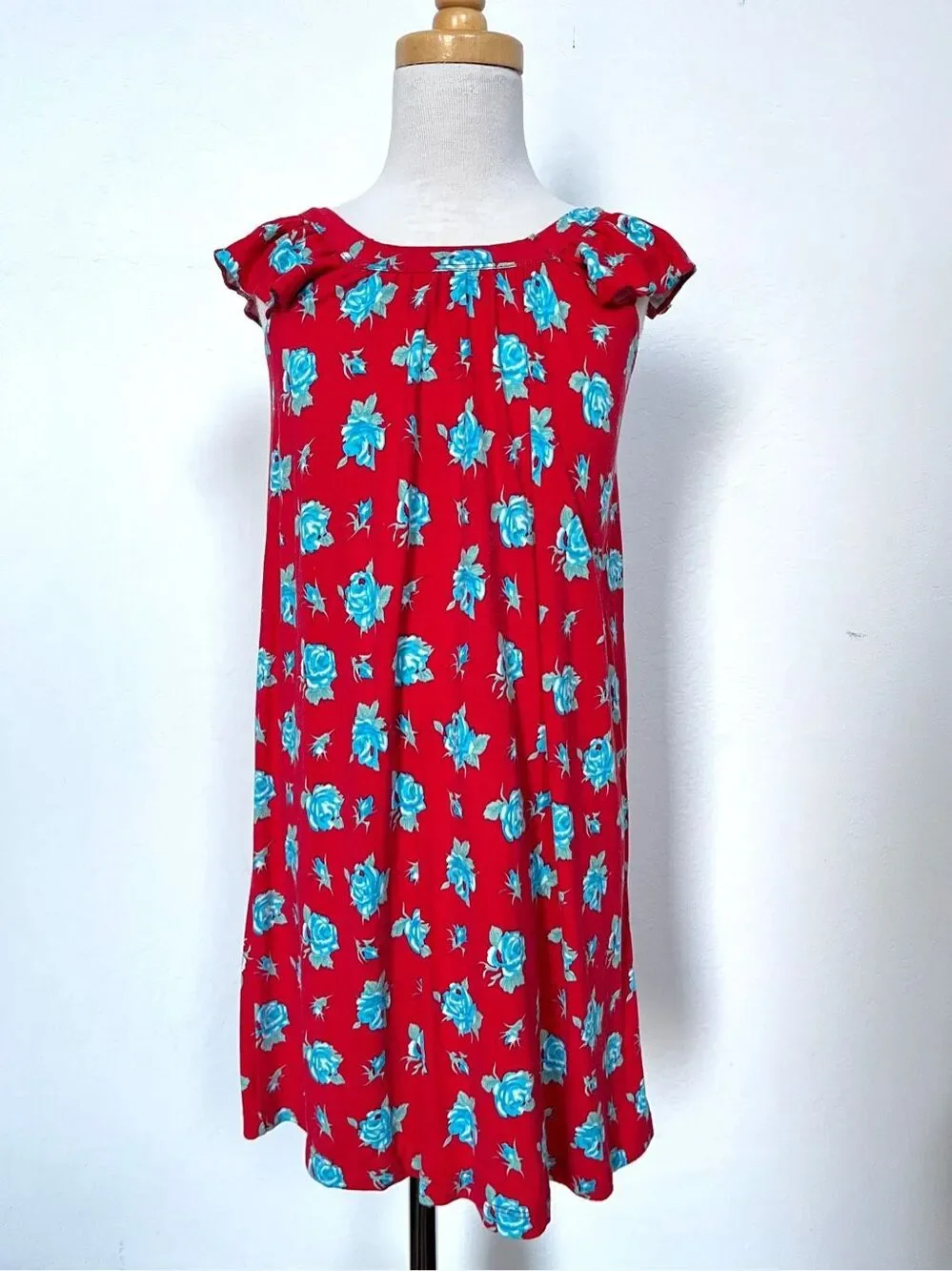 Petit Louie Floral Knit Flutter Sleeve Dress Girls Size 6-8